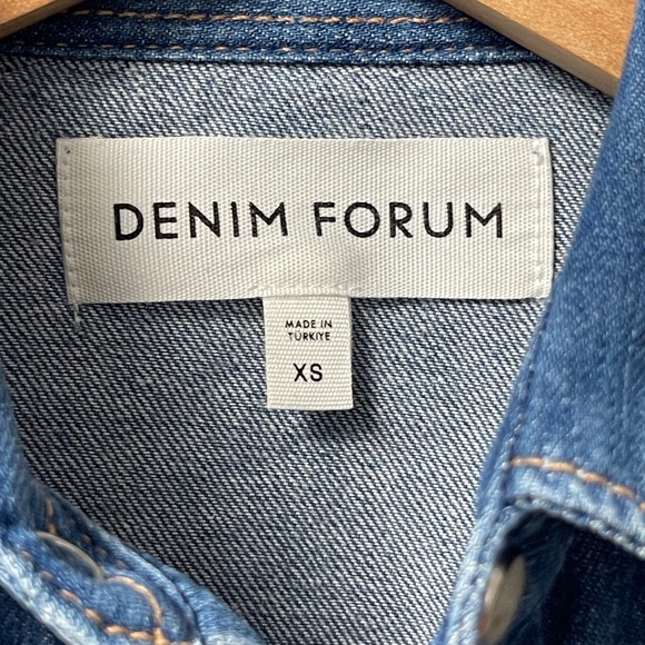 New Denim Forum Aritzia Western Denim Shirt XS - Picture 6 of 6